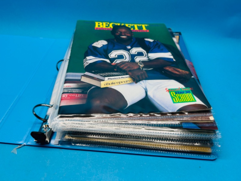 Photo 2 of 686727…10 Beckett football magazines in sleeves 1988-2004 in binder