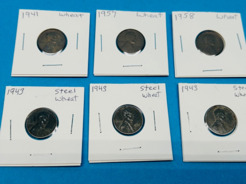 Photo 4 of 686746…10 circulated wheat pennies- 6 are steel -various dates