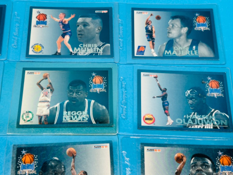 Photo 2 of 686755…12 Fleer Orlando basketball cards in hard plastic sleeves 