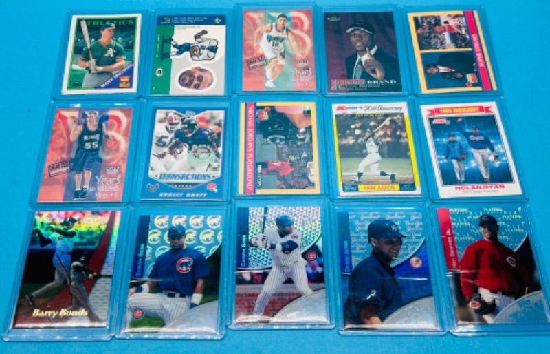 Photo 1 of 686758… 15 sports trading cards in hard plastic sleeves 