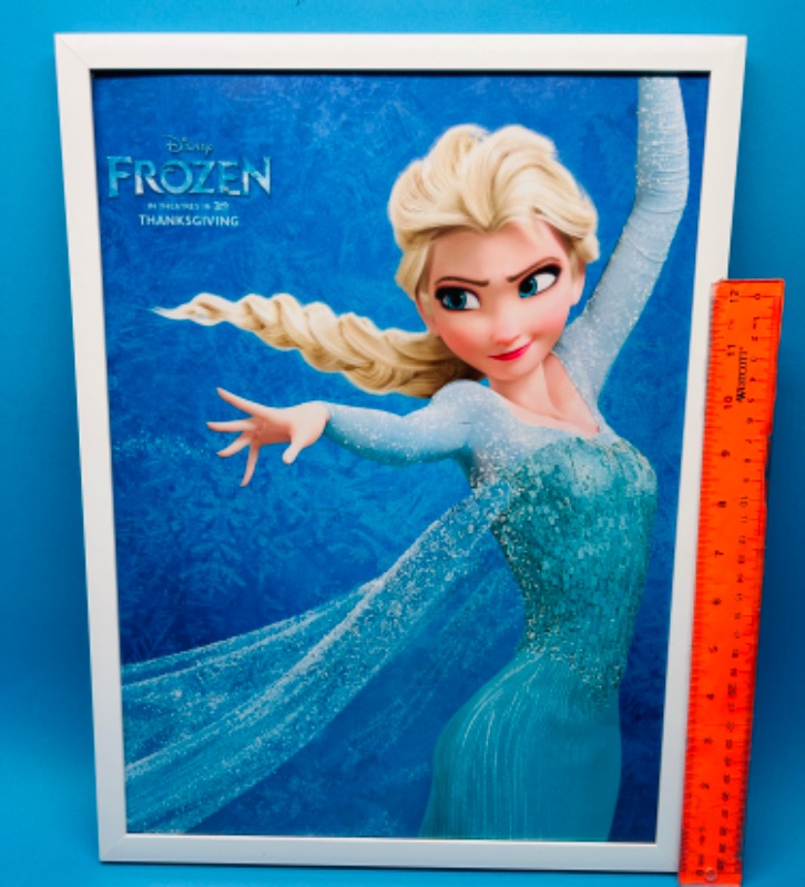 Photo 2 of 686766…Disney Frozen framed vinyl poster/picture 17 x 13” 