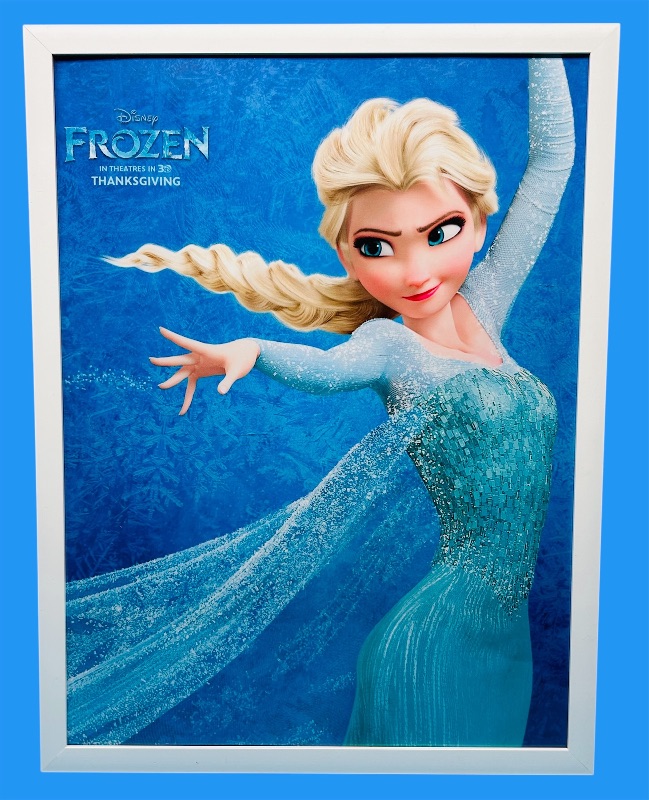 Photo 1 of 686766…Disney Frozen framed vinyl poster/picture 17 x 13” 