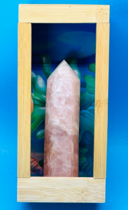 Photo 1 of 686770…6” quartz point rock in wood display box