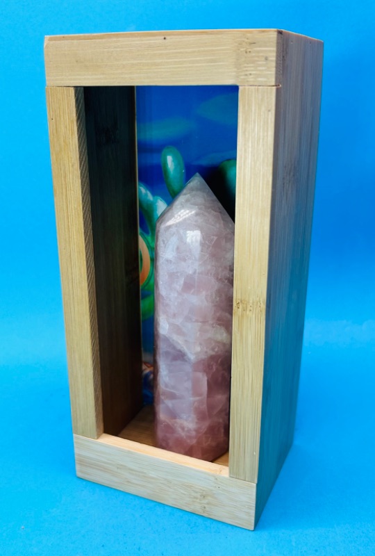 Photo 4 of 686770…6” quartz point rock in wood display box