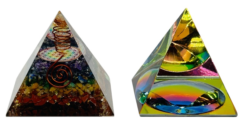 Photo 1 of 686774…2 decorative acrylic pyramids 