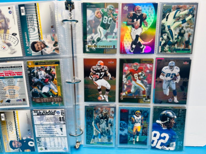 Photo 2 of 686775…final sale no returns/refunds-144 mixed football refractor, chrome, foil, holo cards in binder