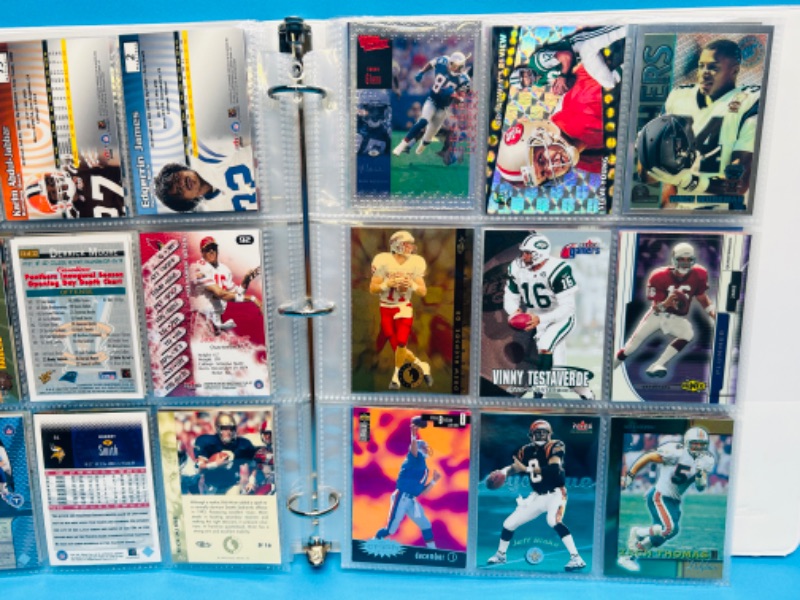 Photo 3 of 686775…final sale no returns/refunds-144 mixed football refractor, chrome, foil, holo cards in binder