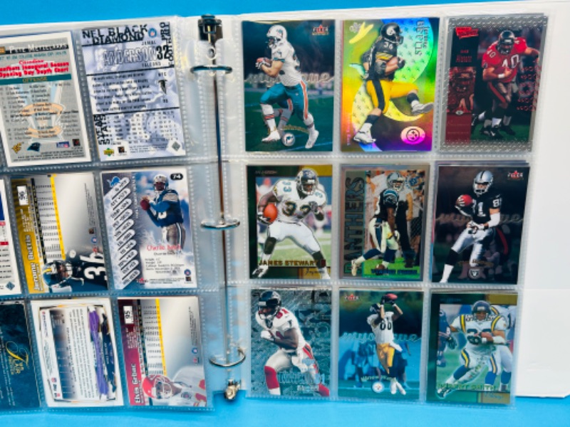 Photo 1 of 686775…final sale no returns/refunds-144 mixed football refractor, chrome, foil, holo cards in binder