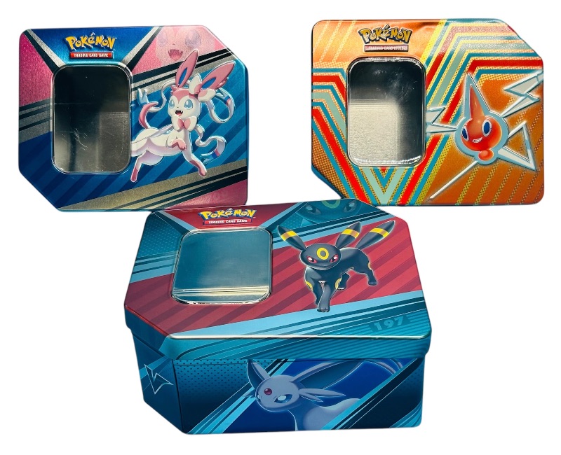 Photo 1 of 686780…3 empty Pokémon card tins-empty 