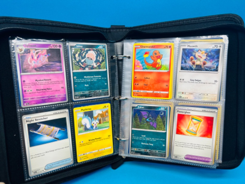 Photo 1 of 686786…final sale no returns/refunds- 120 mixed Pokémon cards in zip binder all pages pictured 