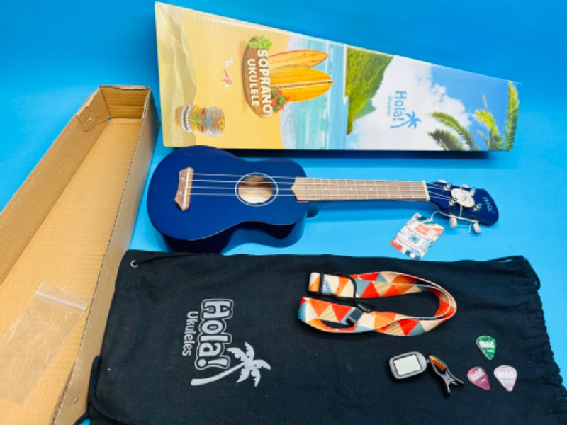 Photo 1 of 686790…Hola! Ukulele Soprano with box, carry bag, digital  tuner, and picks 