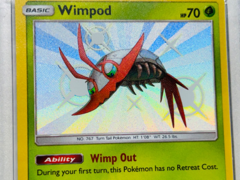 Photo 2 of 686832…Pokémon Wimpod holo card sv4/sv94  in hard plastic case