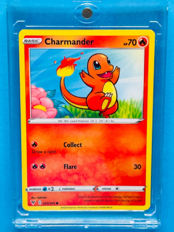 Photo 1 of 686839…Pokémon charmander card 023/285  in hard plastic case