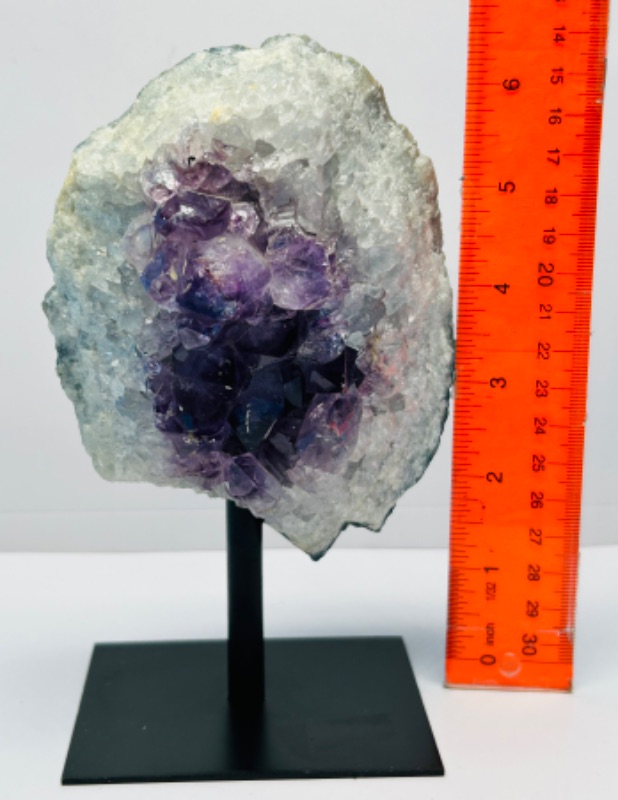 Photo 3 of 686844…7” amethyst crystal rock on stand-height includes stand 