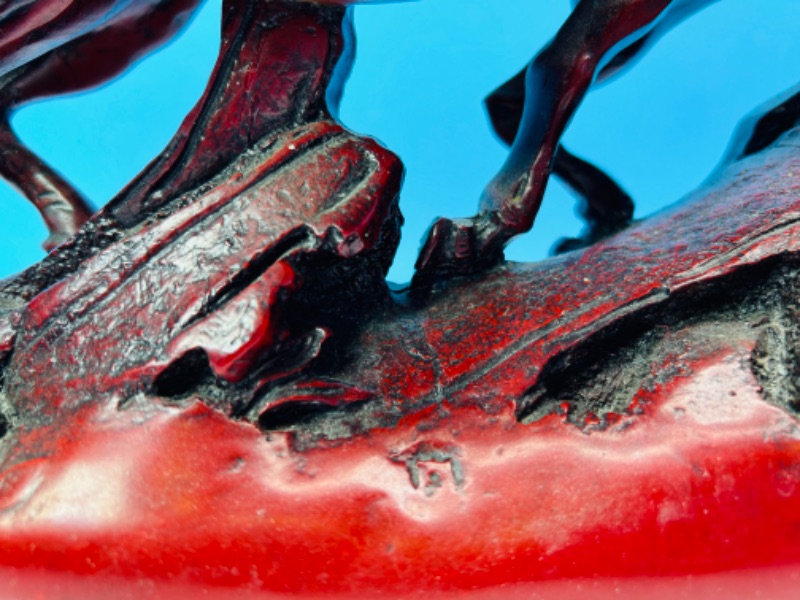 Photo 1 of 686846…large 12” heavy red resin horse statue 