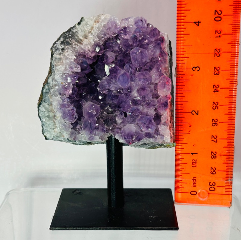 Photo 2 of 686861…4” amethyst crystal rock on stand-height includes stand 