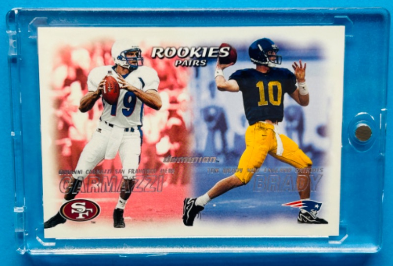 Photo 1 of 686899…Tom Brady Rookie card 234 in hard plastic case