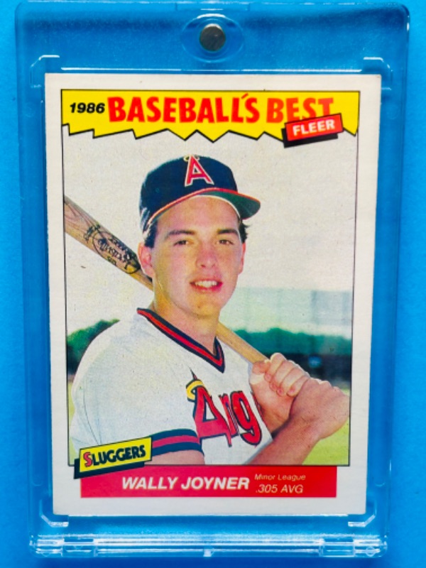 Photo 1 of 686900…1986 Wally Joyner Rookie card 19  in hard plastic case