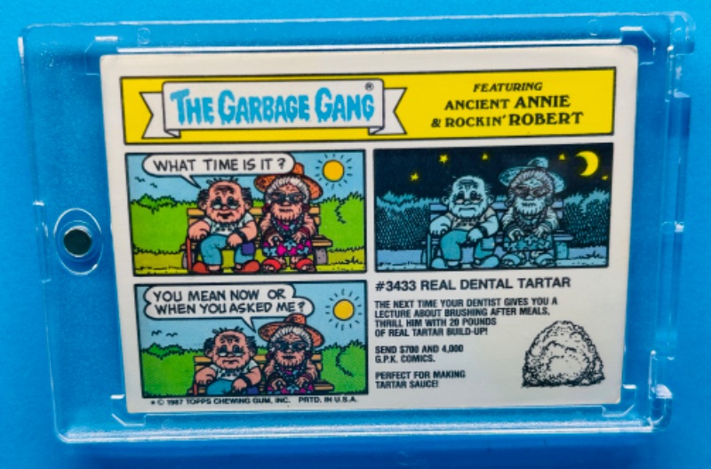 Photo 2 of 686933… vintage garbage pail kid van pire sticker card in hard plastic case