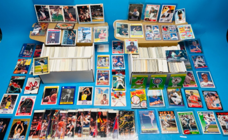 Photo 1 of 686939… final sale no returns no refunds1800+ mixed basketball and baseball cards in boxes 