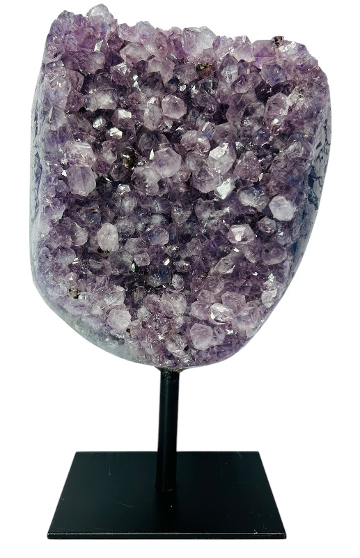 Photo 1 of 686943…large 9” amethyst crystal rock on display stand-height includes stand 