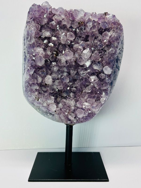 Photo 2 of 686943…large 9” amethyst crystal rock on display stand-height includes stand 