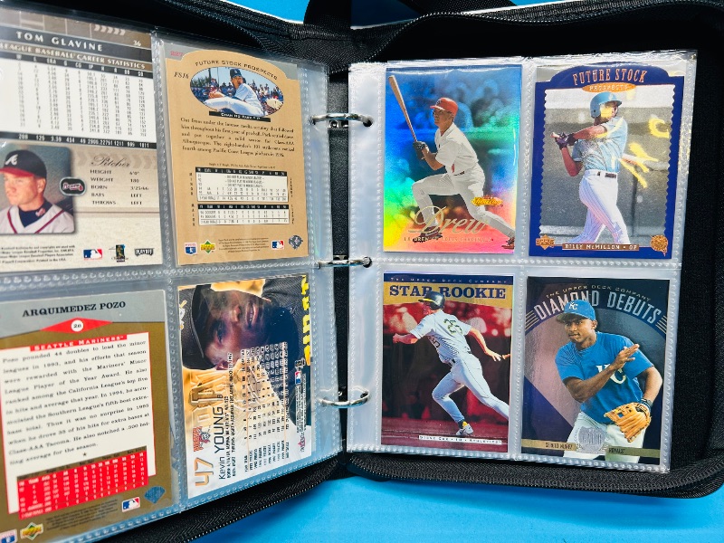 Photo 11 of 686950…final sale no returns/refunds-76 mixed baseball holo, foil, chrome cards in binder 