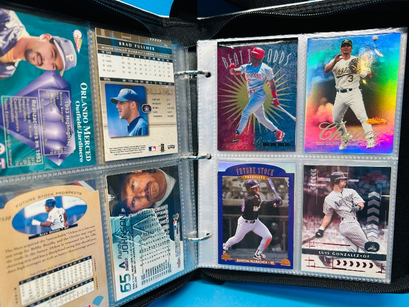 Photo 16 of 686950…final sale no returns/refunds-76 mixed baseball holo, foil, chrome cards in binder 