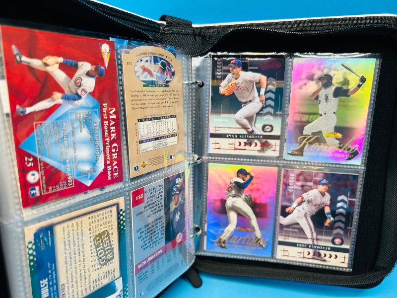 Photo 1 of 686950…final sale no returns/refunds-76 mixed baseball holo, foil, chrome cards in binder 