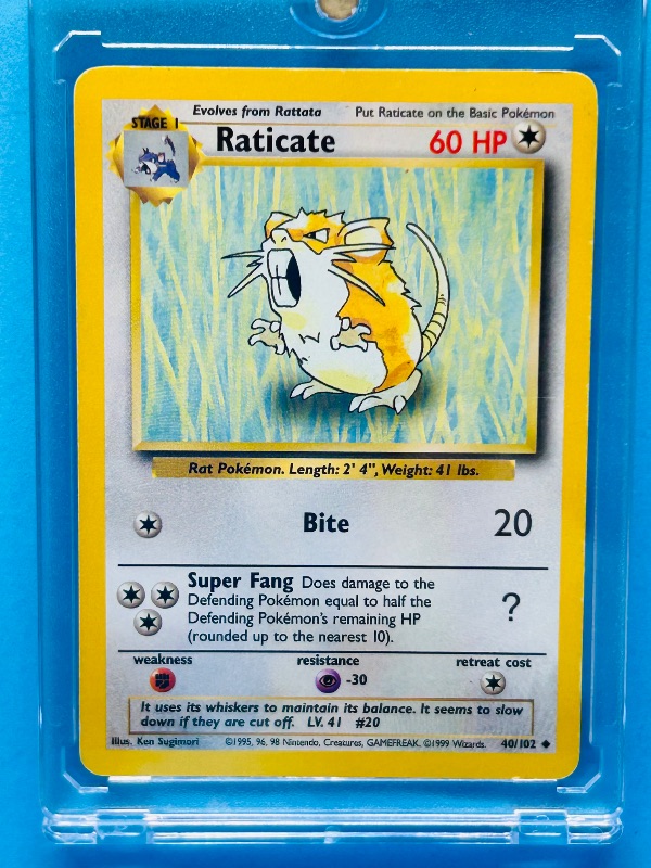 Photo 1 of 686986… Pokémon card in hard plastic case 40/102