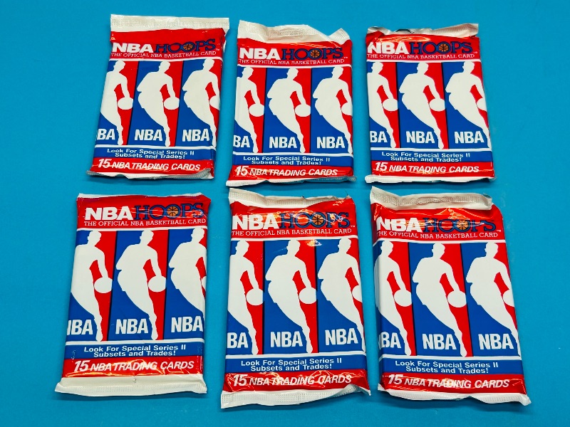 Photo 1 of 686998…final sale no returns/refunds 6 sealed NBA Hoops card packs