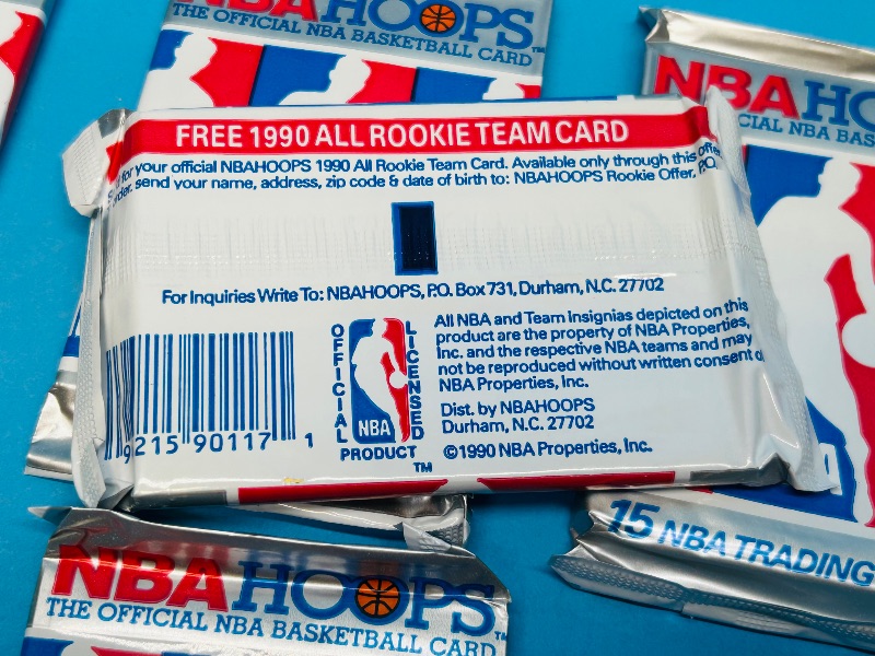 Photo 2 of 687000… final sale no returns/refunds 6 sealed NBA Hoops card packs