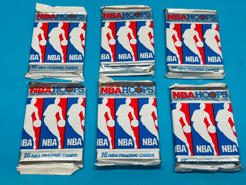 Photo 1 of 687000… final sale no returns/refunds 6 sealed NBA Hoops card packs