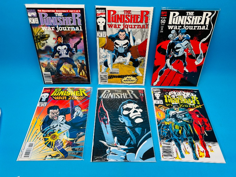 Photo 1 of 687008…6 punisher comics in plastic sleeves 