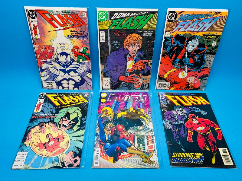 Photo 1 of 687009…6 flash  comics in plastic sleeves 