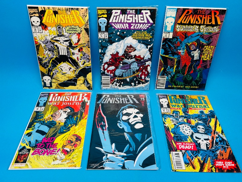 Photo 1 of 687022…6 punisher  comics in plastic sleeves 