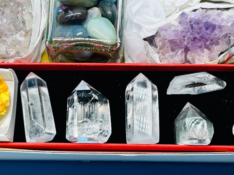 Photo 7 of 687025…rock and geode collection- agate, amethyst, crystal, stilbite, pyrite (fool’s gold), polished, and gold flakes 