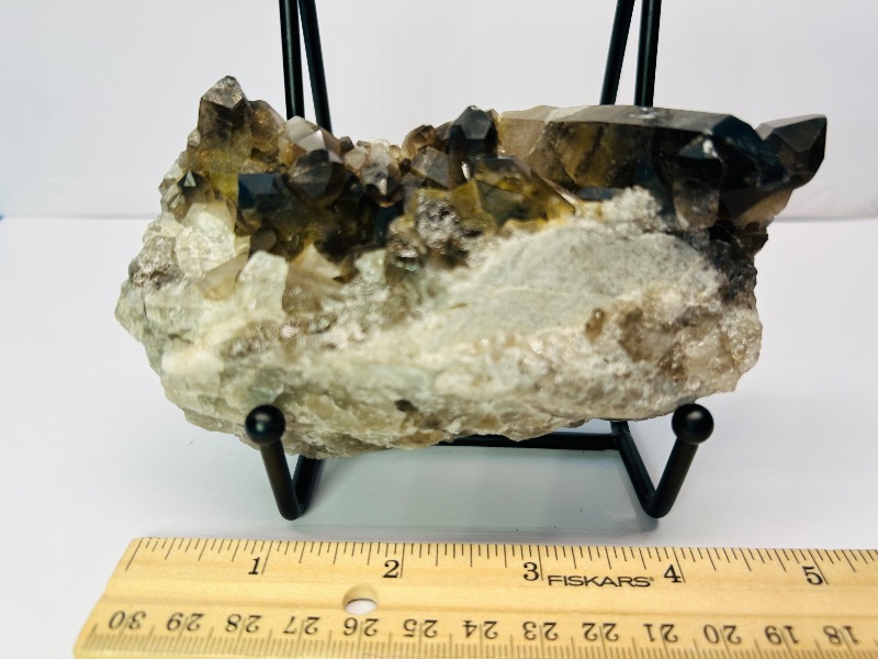 Photo 3 of 687034…5” y quartz crystal geode with stand