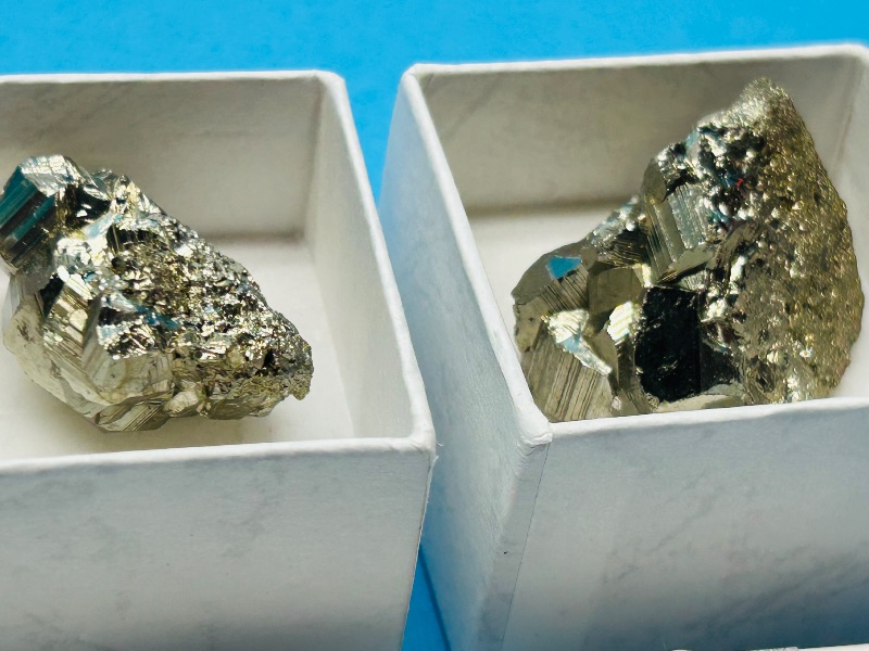 Photo 3 of 687037… 3 pyrite (fools gold) nuggets in gift boxes