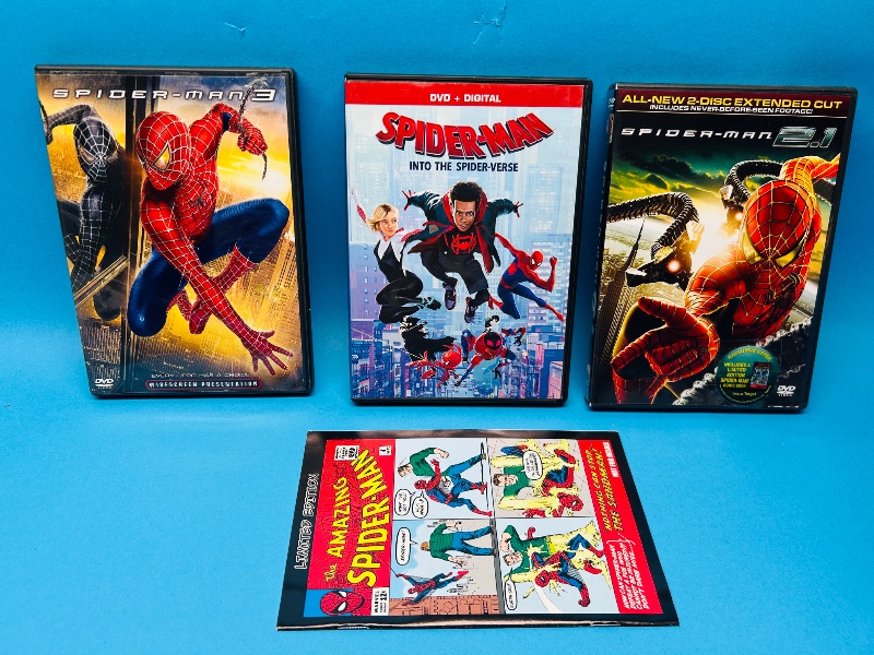 Photo 1 of 687068…3 Spider-Man  DVD  movies 1 includes comic book