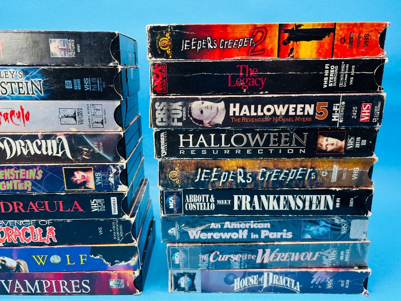 Photo 3 of 687096…18 horror VHS tapes