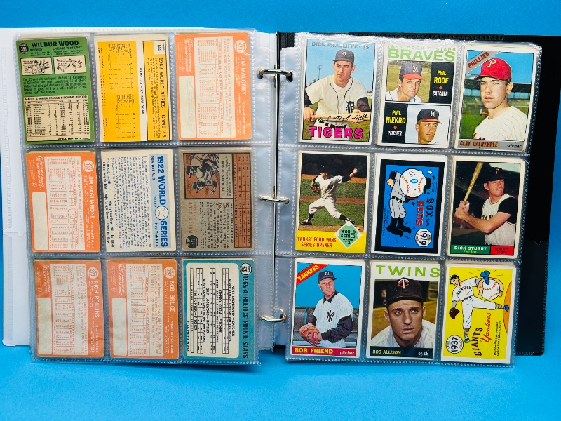 Photo 1 of 687107…final sale no returns/refunds-171 mixed baseball cards from the 1960’s in binder - may show wear from age