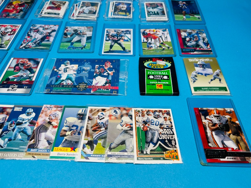 Photo 10 of 687114…final sale no returns/refunds-mixed football trading cards and stickers  in sleeves 