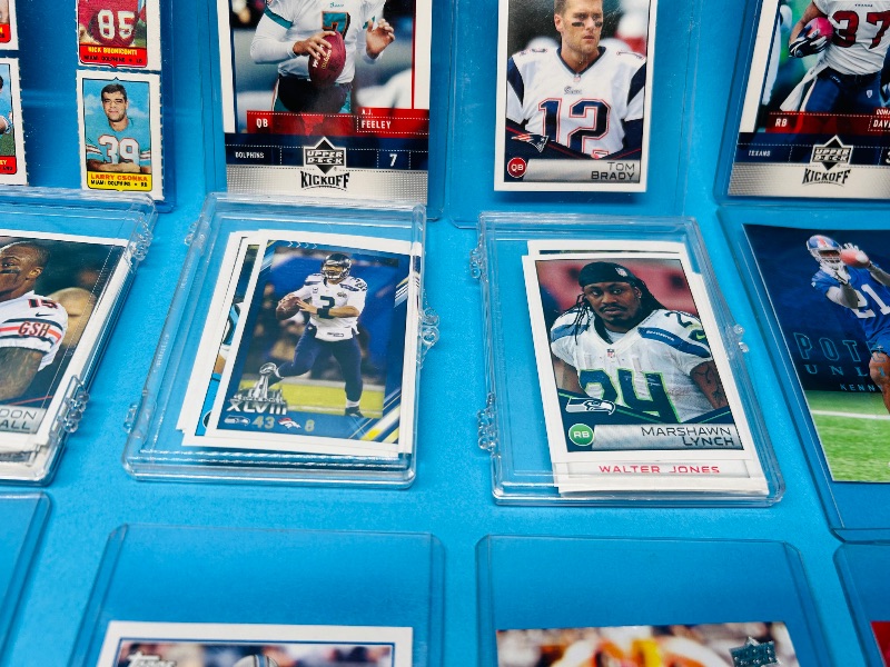 Photo 2 of 687114…final sale no returns/refunds-mixed football trading cards and stickers  in sleeves 