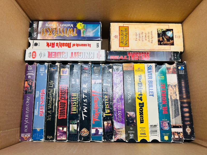 Photo 3 of 687123… final sale no returns/refunds- 40 VHS movie tapes -cases show wear from age