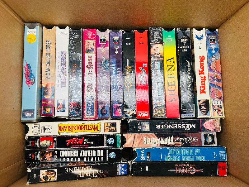 Photo 3 of 687124… final sale no returns/refunds- 40 VHS movie tapes -cases show wear from age