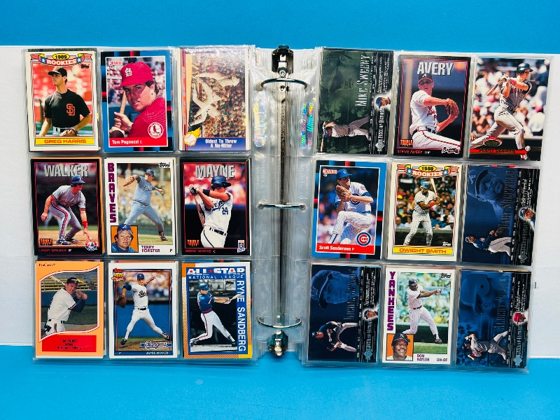 Photo 15 of 687134…final sale no returns/refunds -450 mixed baseball cards in binder