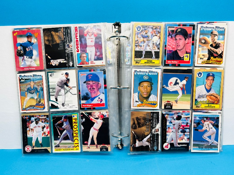 Photo 18 of 687134…final sale no returns/refunds -450 mixed baseball cards in binder