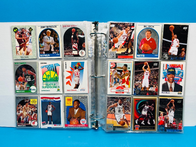 Photo 14 of 687136… final sale no returns/refunds -414 mixed basketball cards in binder 