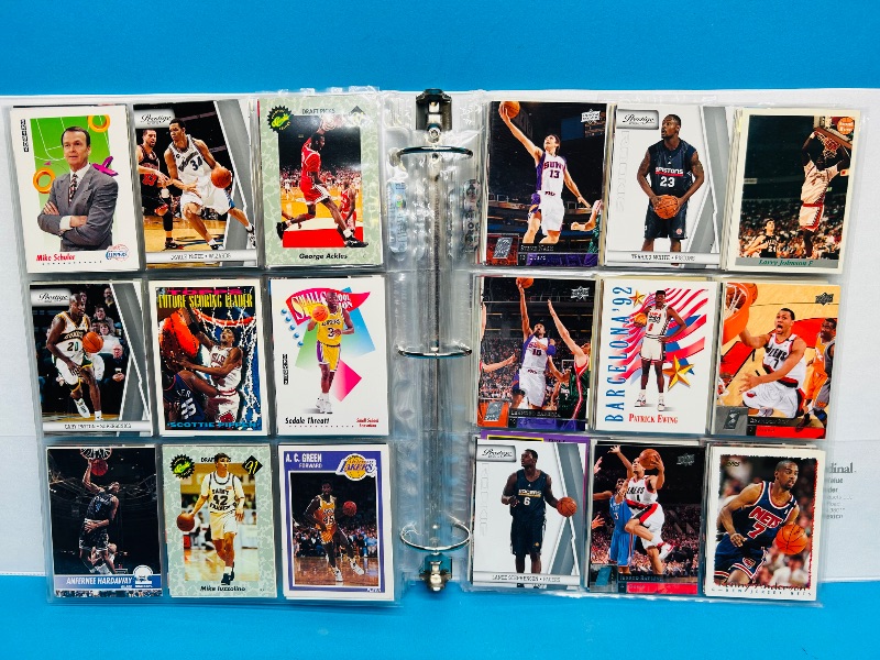 Photo 1 of 687136… final sale no returns/refunds -414 mixed basketball cards in binder 